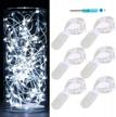waterproof led fairy lights - 6 pack battery-operated string lights for wedding, bedroom, patio and christmas decor logo