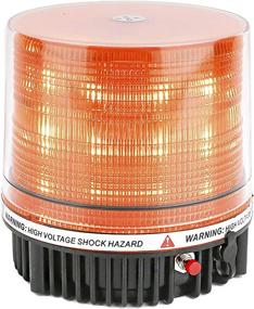 img 4 attached to 🚨 LE-JX Amber Wireless Rotating Beacon Orange Battery LED Strobe Warning Light with Magnetic Base - Top Plow Hazard Flash Emergency Mail Lights 12V - Rechargeable Plug - Yellow, 18 LED