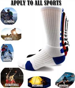 img 3 attached to 5 Pack Mitvr Basketball Socks: Cushioned Athletic Sports Compression Crew For Boys, Girls, Men & Women
