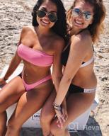 img 1 attached to Women'S Strapless Ribbed High Cut Two Piece Bandeau Bikini Set By ZAFUL review by Anthony Parker
