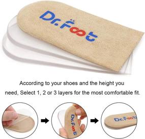 img 1 attached to Dr.Foot Height Increase Insole For Leg Length Discrepancies, Heel Spurs, Heel Pain, Sports Injuries, And Achilles Tendonitis - Adjustable Orthopedic Heel Lift Inserts With 3 Layers For Comfort (Beige)