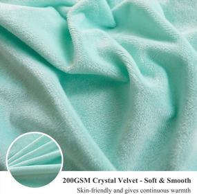 img 1 attached to Plush Shaggy Duvet Cover Set By XeGe - Luxury Soft Crystal Velvet Bedding Sets, Featuring 3 Pieces (1 Faux Fur Comforter Cover + 2 Fuzzy Pillow Cases), With Zipper Closure In Queen Size, Aqua Ombre
