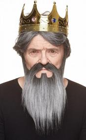 img 3 attached to Transform Your Look With Self-Adhesive Lord Mustache And Beard: A Novelty Costume Accessory For Adults