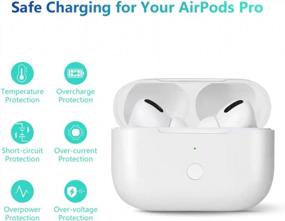 img 1 attached to Upgrade Your Airpod Pros With A Wireless Charging Case: 660 MAh Charger Replacement With Pairing Sync Button In White