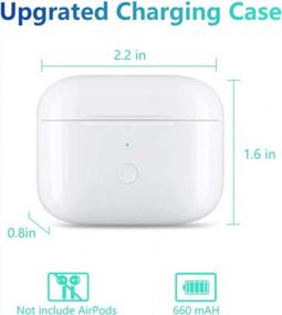 img 3 attached to Upgrade Your Airpod Pros With A Wireless Charging Case: 660 MAh Charger Replacement With Pairing Sync Button In White