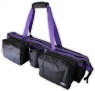 yogaaddict supreme mat tote: roomy bag with zipper, pocket, and block compartment - perfect for yoga, pilates, or gym logo