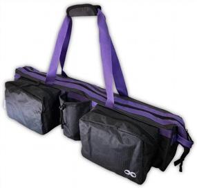 img 4 attached to YogaAddict Supreme Mat Tote: Roomy Bag With Zipper, Pocket, And Block Compartment - Perfect For Yoga, Pilates, Or Gym