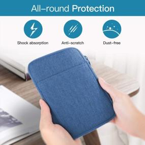 img 1 attached to 📚 Gray E-Reader Sleeve Case Bag: 6 inch eBook Reader Tablet Protective Cover Pouch