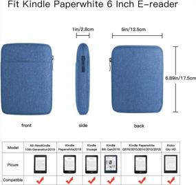 img 3 attached to 📚 Gray E-Reader Sleeve Case Bag: 6 inch eBook Reader Tablet Protective Cover Pouch