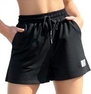 женские модные спортивные шорты everbellus с высокой талией, шорты для тренировок с карманами логотип