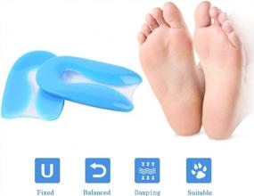 img 2 attached to Relieve Heel Pain & Plantar Fasciitis With Silicone Gel Heel Cups!