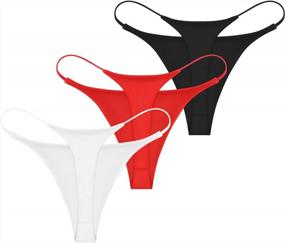 img 3 attached to Get Beach-Ready With ETAOLINE'S Solid G-String Thong Bikini Bottoms For Women