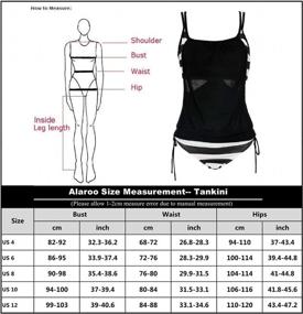 img 1 attached to Alaroo Ladies' Striped Double Layer Tankini Bikini With Athletic Lining