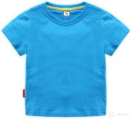 👕 adaliafaye kids crewneck cotton solid t-shirts: versatile & ultra-soft tees for boys and girls логотип