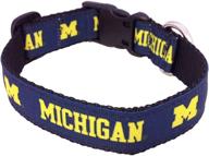 🐾 large ncaa michigan wolverines collegiate dog collar - enhance your pet's game day style! logo