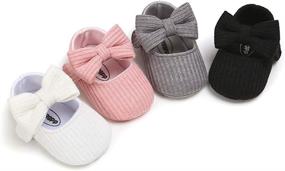 img 4 attached to PanGa Bowknot Ballerina Non Slip 12_Months Girls' Shoes and Flats