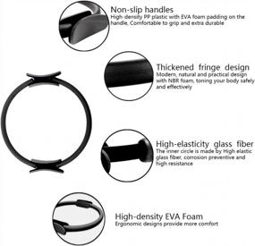 img 2 attached to Get Fit With KEVENZ Fitness Circles: Pilates Ring And Exercise Bands Set (15 Inch, 20 Lbs)