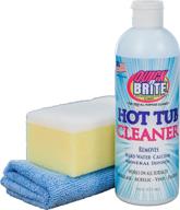 🧼 powerful quick n brite hot tub cleaner: eliminate body oils, grease, hard water spots & more! ideal for spa’s, whirlpools, jetted tubs. includes sponge & cloth. 16 oz, 1-pack. logo