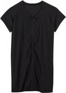 купальная рубашка upf 50+ с коротким рукавом на молнии для женщин - рашгард swimzip логотип