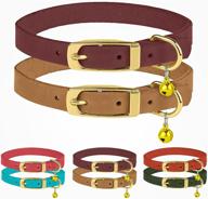 bronzedog collar adjustable leather kitten логотип