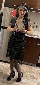 img 7 attached to 💃 Vintage Art Deco Dress - BABEYOND Roaring 20s Sequins Beaded Dress with Long Fringes, Great Gatsby Flapper Dress