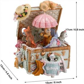 img 1 attached to Enchanting Cat Music Box - Perfect Gift For Valentine'S, Birthday Or Anniversary Celebrations For Your Loved Ones