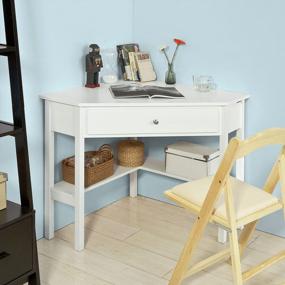img 3 attached to Maximize Your Space With The Haotian FWT31-W Triangle Corner Desk – Perfect For Home Office Workstations