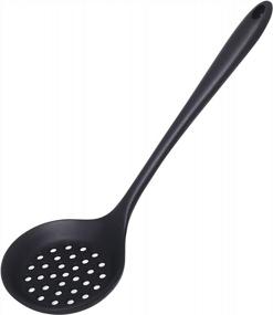 img 4 attached to 77L Seamless Non-Stick Slotted Spoon: Heatproof Skimmer Strainer With Ergonomic Handle For Effortless Cooking And Filter Vegetable, Pasta, And More