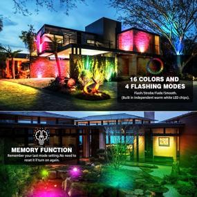 img 2 attached to 8 Pack Of ALEDECO RGB 5W 12V Low Voltage Landscape Lighting LED Spotlights With Remote Control And 16 Color Options, Waterproof Garden Pathway Lights With Stakes For Outdoor Decoration