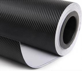 img 2 attached to DIYAH 3D Black Carbon Fiber Film Twill Weave Vinyl Sheet Roll Wrap DIY Decals - 120" X 60" / 10FT X 5FT