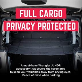 img 3 attached to 🔒 GPCA Защитный Кожух для Грузового Отсека Wrangler JL Unlimited PRO Freedom Pack - Реверсивный для 4DR JL Sport Sahara Rubicon - SoftTop/Hardtop, Сверху на/без крыши - 2018-2023, Патентовано