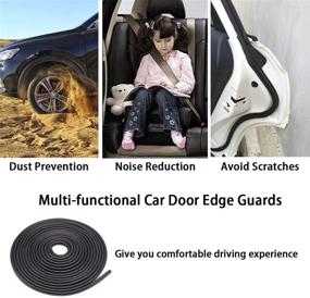 img 1 attached to 🚘 Maremlyn Car Door Edge Guards – 39Ft Universal U-Shaped Rubber Seal Auto Trim Protector, Black, with Edge Clips for Enhanced Car Edge Protection