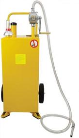 img 3 attached to 30-Gallon Portable Oil Transfer Fluid Diesel Fuel Storage Tanks Gas Caddy Storage With Pump And Wheels For ATV Car Mowers Tractors Yellow