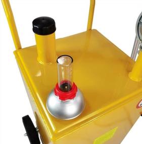 img 1 attached to 30-Gallon Portable Oil Transfer Fluid Diesel Fuel Storage Tanks Gas Caddy Storage With Pump And Wheels For ATV Car Mowers Tractors Yellow