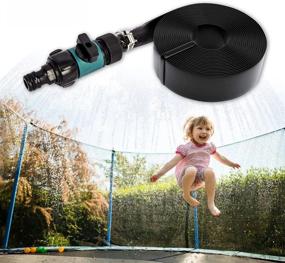 img 4 attached to 39FT Trampoline Sprinkler Water Park Spray Hose Kit For Kids Boys Girls | Adjustable Length With Instructions