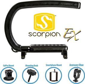 img 3 attached to Cam Caddie Scorpion EX Handheld Camera Stabilizer with Threaded Feet - Professional Steadycam for Cameras, Camcorders, Mobile Phones & Action Sports Cams - Mounting Accessories Included - Black