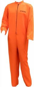 img 2 attached to Men'S Orange Prisoner Jumpsuit Halloween Costume - Conniving Convict