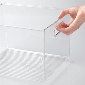 img 1 attached to 🗄️ mDesign Clear Plastic Storage Organizer Bin for Household Organization