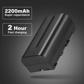 img 3 attached to Soonpho 2 Pack NP-F550 Battery Compatible For Godox Viltrox Neewer LED Video Light And More (USB Type-C Input Port)