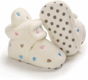img 2 attached to COSANKIM Baby Booties: Non-Slip Fleece Slipper Socks For Newborn Boys & Girls