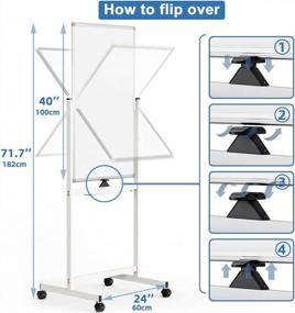 img 3 attached to Mobile Magnetic Double-Sided Whiteboard: Perfect For Office, Classroom And Home Use