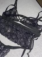 img 1 attached to Women Plus Size Lingerie Set With Garter Belt 3 Piece Strap Lace Teddy Bodysuit review by Tony Andrews