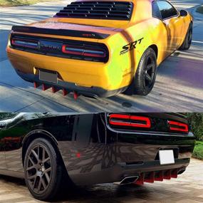 img 3 attached to 🔴 Red Rear Diffuser V3 5 Fins Set for Dodge Challenger (2015-2022)