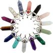 14 bullet-shaped healing pointed chakra pendants made of sugilite quartz crystal stone in random color for diy necklaces logo