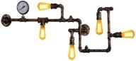 vintage farmhouse 5-light industrial wall sconce - stylish water pipe steam punk wall lamp logo