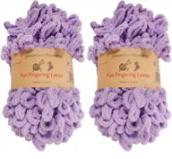 get creative with jubileeyarn fun finger loops yarn - jumbo polyester loop yarn - 100g/skein - vibrant purple shade - set of 2 skeins logo