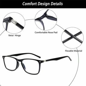 img 1 attached to Protect Your Eyes With JOSCHOO'S 2 Pack Blue Light Blocking Reading Glasses For Women And Men