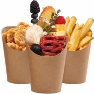 serve your snacks in style with cusinium kraft french fry cups - 50 pack logo