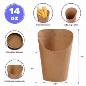img 3 attached to Serve Your Snacks In Style With CUSINIUM Kraft French Fry Cups - 50 Pack