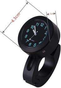 img 3 attached to 🏍️ Waterproof Motorcycle Handlebar Clock - Universal Black Dial, Motorbike Watch Dashboard Accessories, Handlebar Mount for Motorcycles - 7/8" size